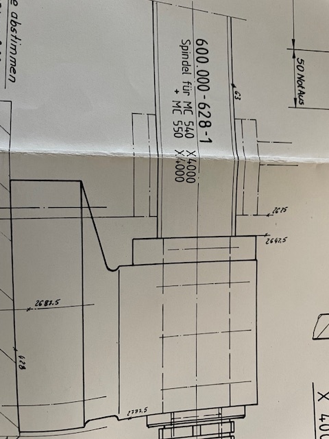 Kugelgewindetrieb  600.00-628-1    Spindel MC 540  "X4000"