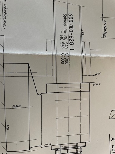 [PR/04969] Kugelgewindetrieb  600.00-628-1    Spindel MC 540  "X4000"