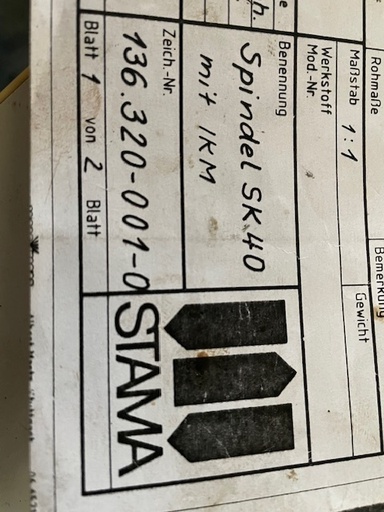 [PR/04970] gebrauchte Spindel SK40 mit IKM